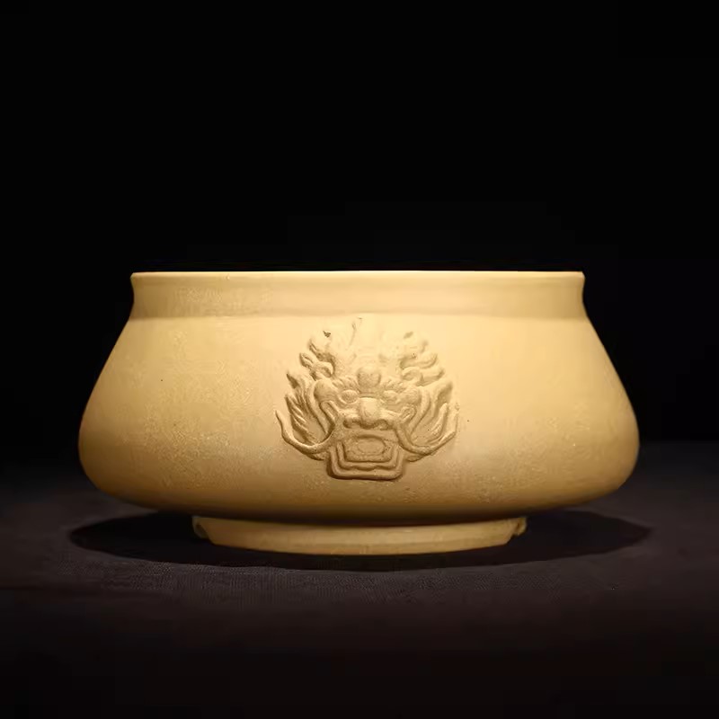 Bonsai Garden With Sand - Ronde cirkel leeuwenkop bonsai pot, vaas,