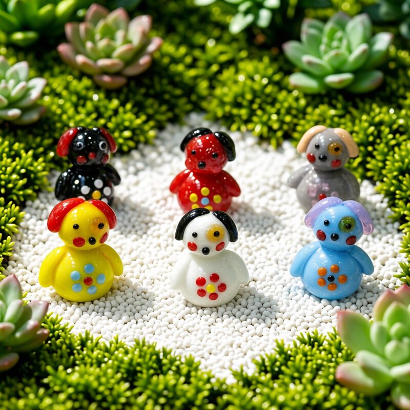 Bonsai Garden Japan - Handgemaakt Mini Glazen Hondje Figuur Lief